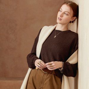 NWT Banana Republic Brown Textured Pullover Sweater
